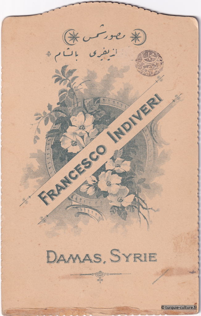 Indiveri, Damas, officier ottoman, verso