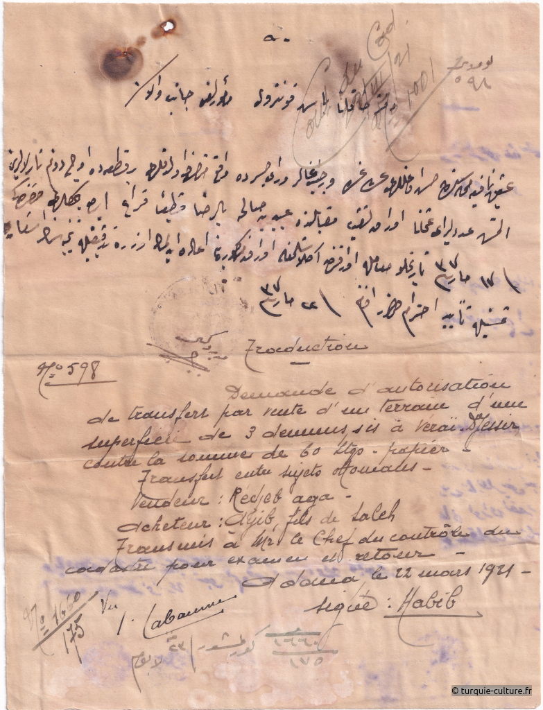 Adana, cadastre, 23/03/1921