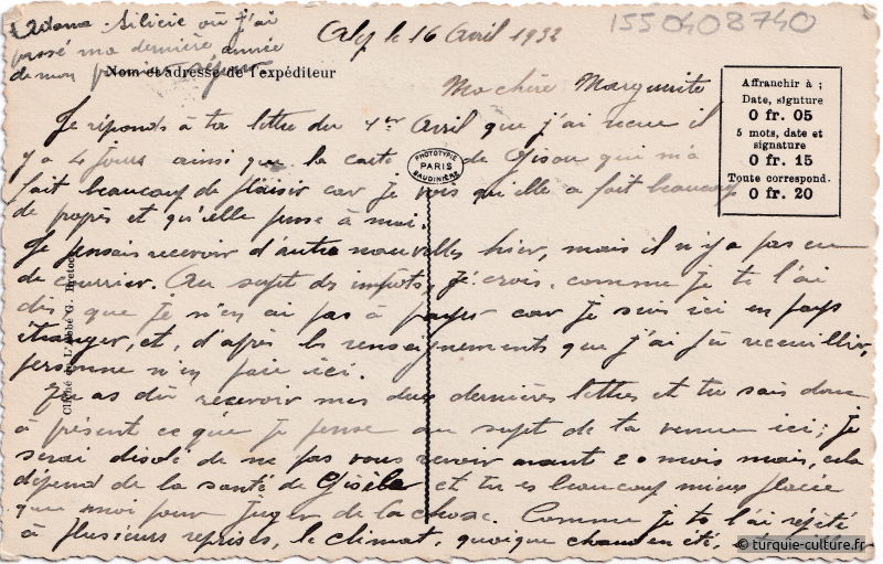Adana, centre ville, texte